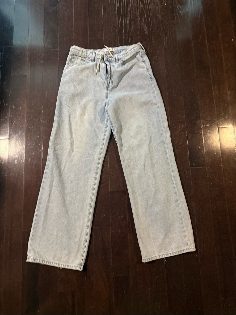 PacSun Extreme Baggy Light Wash Jeans Size 32x32 Drawstring Wide Leg